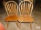 Lot of 2 Oak Dining Chairs