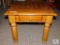Single Drawer Pine Wood Side Table