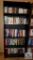 Bookshelf with Large Lot of Assorted Books Includes Barbara Taylor Bradford