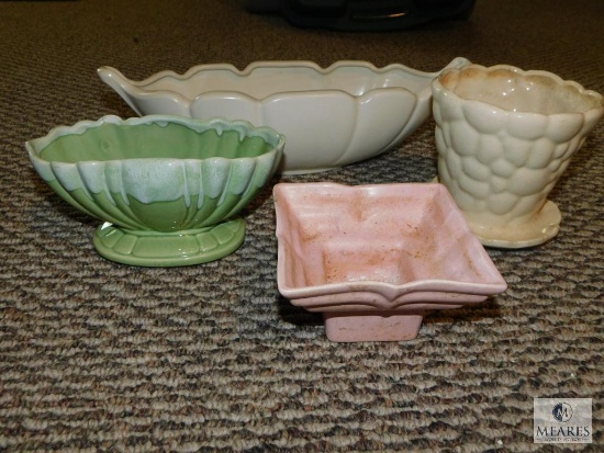 Lot of 4 Vintage Stoneware Pottery Vases