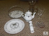 Lot of Assorted 25th Anniversary China & Glassware