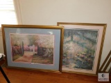 Lot of 2 Large Framed Prints - April Morning & Evening Song