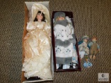 Lot of 5 Collectible Porcelain Dolls