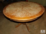 Vintage Oak Pedestal Style Dining Table