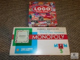 Vintage Monopoly Board Game & The Logo Game