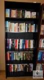 Bookshelf with Large Lot of Assorted Books Includes Barbara Taylor Bradford