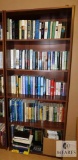 Bookshelf with Large Lot of Assorted Novels includes Sandra Brown, Barbara Delinsky, & Lighthouse