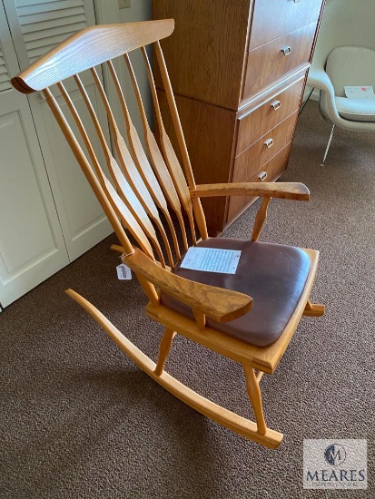 1992 David W. Scott Ash Rocking Chair