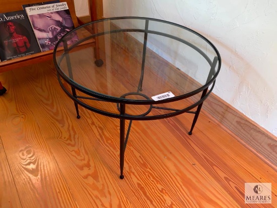 Metal and Glass Side Table