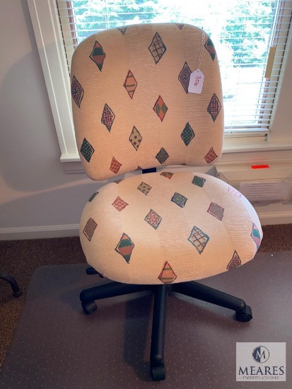 Rolling Office Chair with Custom Upholstery