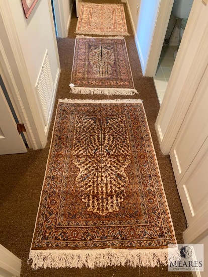 Three Area Rugs - Possibly Hand Knotted