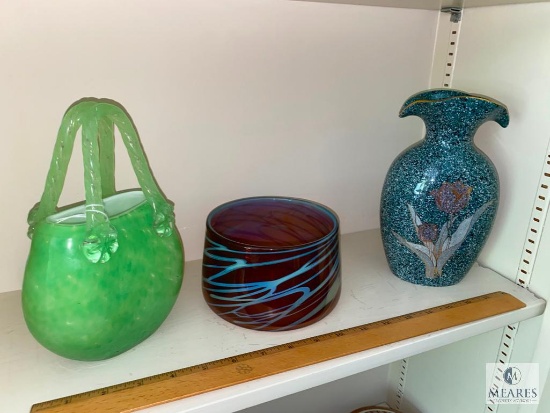 Three Pieces of Art Glass