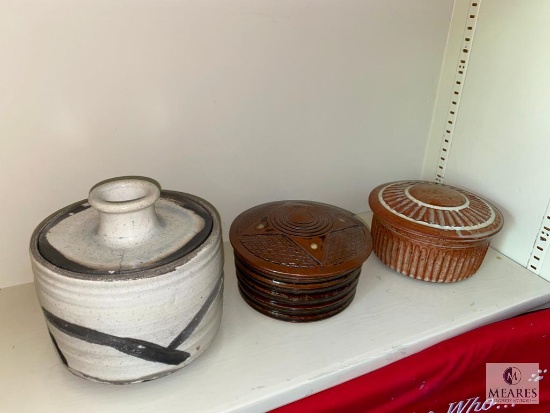 Three Lidded Ceramics