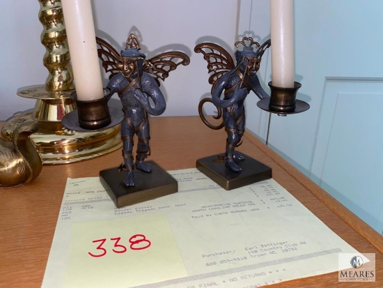 Comedy Tragedy Candle Holder Set