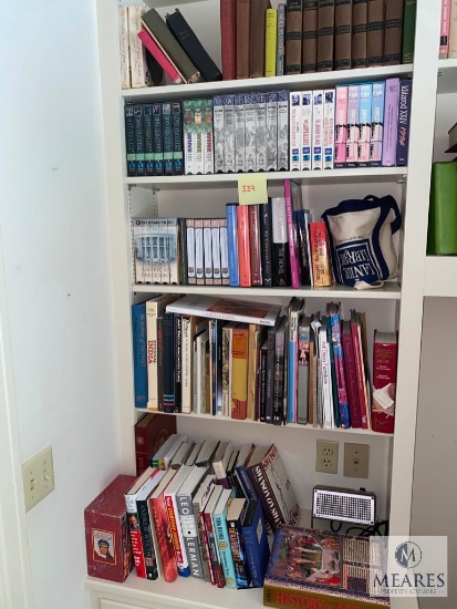 Hardcover and Paperback Books - Various Topics and Genres, Icludes VHS Tapes