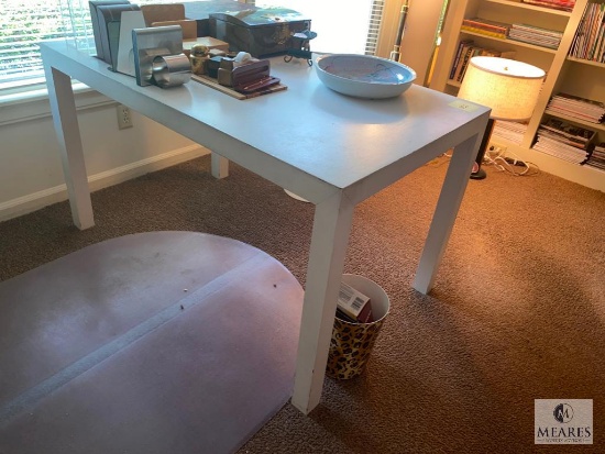 Painted Wood Worktable/Desk