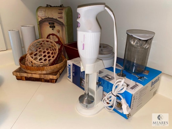 Kitchen Assortment Including Bamix Deluxe Hand Mixer