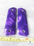 GT Grips Purple Swirl Acrylic 1911 Grip Panels