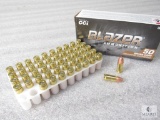 50 Rounds Blazer 9mm Luger 147 Grain FMJ Brass Case Ammo