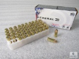 50 Rounds Federal 9mm Luger 115 Grain Hollow Point Ammo