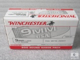 200 Rounds Winchester 9mm Luger 115 Grain FMJ Ammo