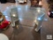 Double Pedestal Glass-top Table
