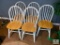 Group of Five Farmhouse-style Wooden Chairs