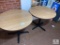 Group of Two Round-top Dining Tables