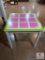 Square-top Pink and Green Kid's Table