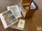 Assorted Picture Frames and Signed Prints with Vintage Handkerchief