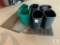 Assorted Trash Cans and Anti-Fatigue/Slip Mats