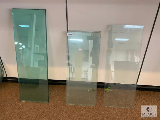 Assortment of Various Sized Glass Shelves