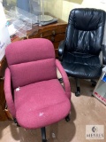 Group of Two Rolling Office Chairs