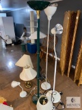 Large Lot of Decorative Floor and Table Lamps