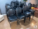 Approximately 40 Black Stacking Chairs - Two Different Types