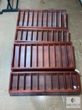 Group of Four Wooden Display Racks