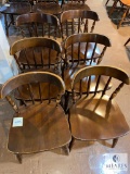 Group of Six Matching Wooden Chairs