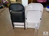 Group of Two Folding Chairs and Folding Card Table