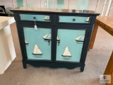 Two-Over-Two Nautical Themed Cabinet
