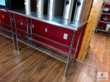 Stainless Steel Prep Table with Wire Shelf