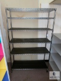 Stainless Steel Rolling Rack with Wire Shelves
