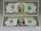 2006 $1 Note & 2003 $2 Note - Both Holograms & Choice Crisp UNC