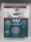 1942-D WWII Coin Series with Silver Dime, Quarter, Half in Display