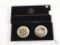 1971-S BU Silver Ike Dollar & 1971-S Proof Silver Ike Dollar in Display Holder