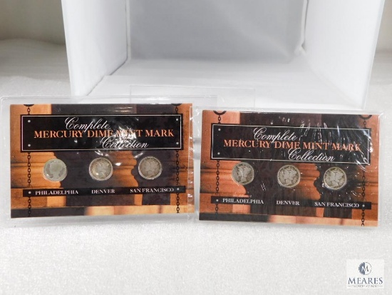 2 Mercury Dimes Mint Mark Sets: 1941-S, 1943-D, 1944-P, 1918-P, 1943-D, 1941-S