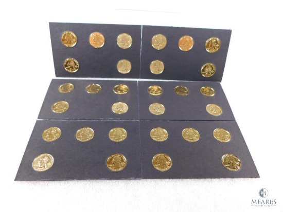 6 Gold Plated State Quarter Sets 1999 - 2004
