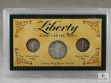 Liberty Silver Coins 1937-D, 1941-P Mercury Dimes, 1928-D Standing Liberty Quarter