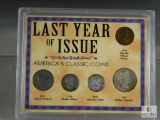 1912 Liberty Nickel, 1916 Barber Dime, 1945-D Mercury Dime, 1916-D Barber Quarter