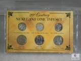 1945-S Mercury Dime, 1964-D & 2002-D Roosevelt Dimes, 1936-S Buffalo Nickel,