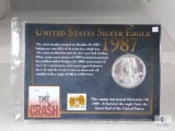 1987 Silver Eagle in Info Holder